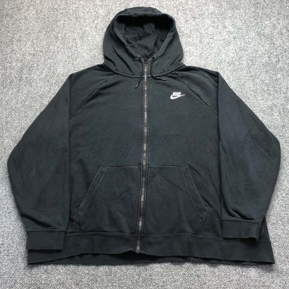 Nike Sportswear Essential Women Full Zip Hoodie Black Fleece 2X